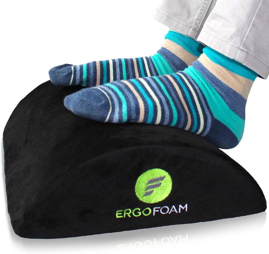 ErgoFoam Adjustable Foot Rest (Mesh) - Orthopedic Teardrop Design
