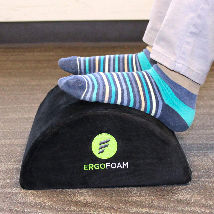 Memory Foam Foot Rest For Under Desk At Work Ergonomic Office Foot